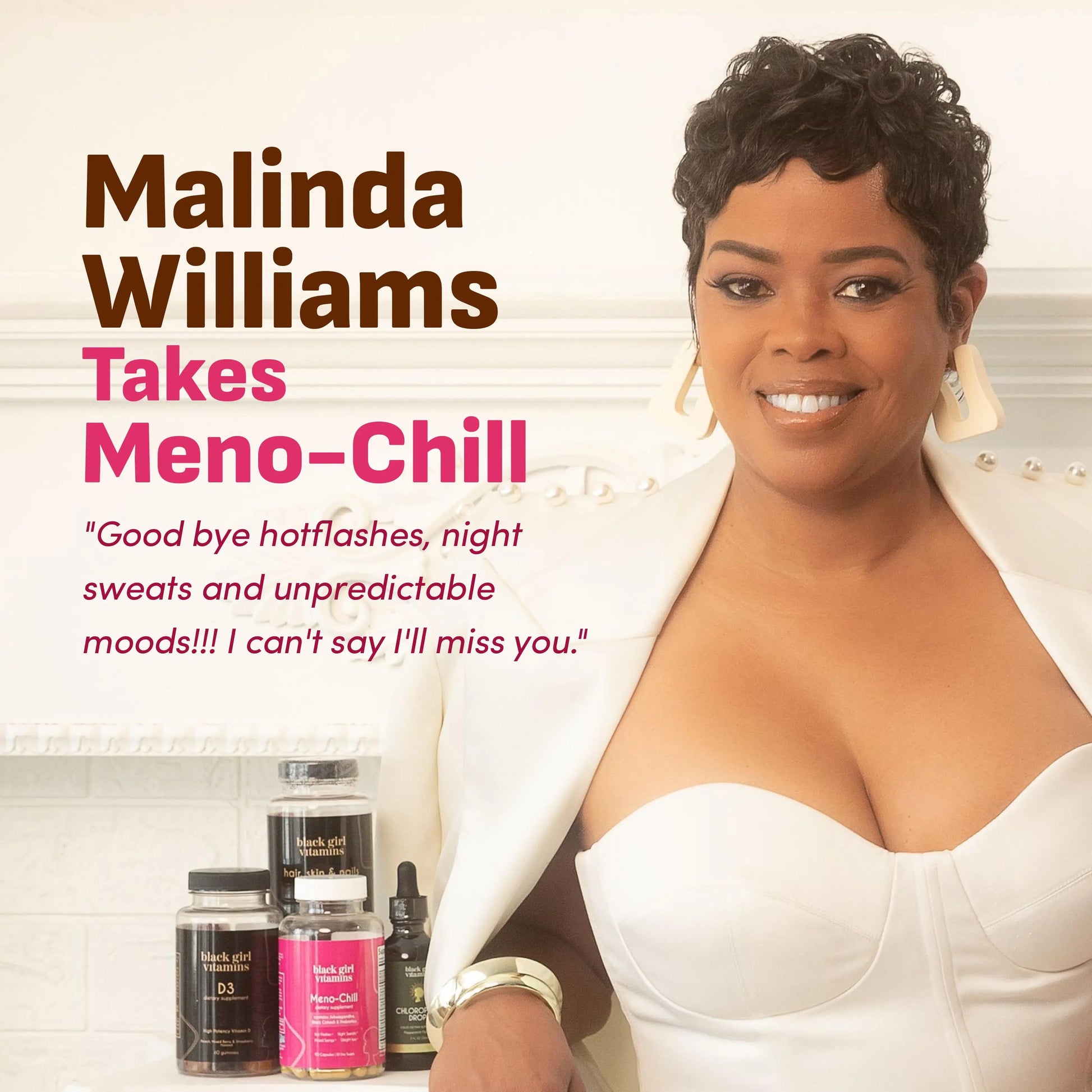 Black Girl Vitamins Meno-Chill - Healthcare Vitamin for Fitness & Diet - Contains Ashwagandha Black Cohosh Probiotics - 90 Capsules 30 Day Supply