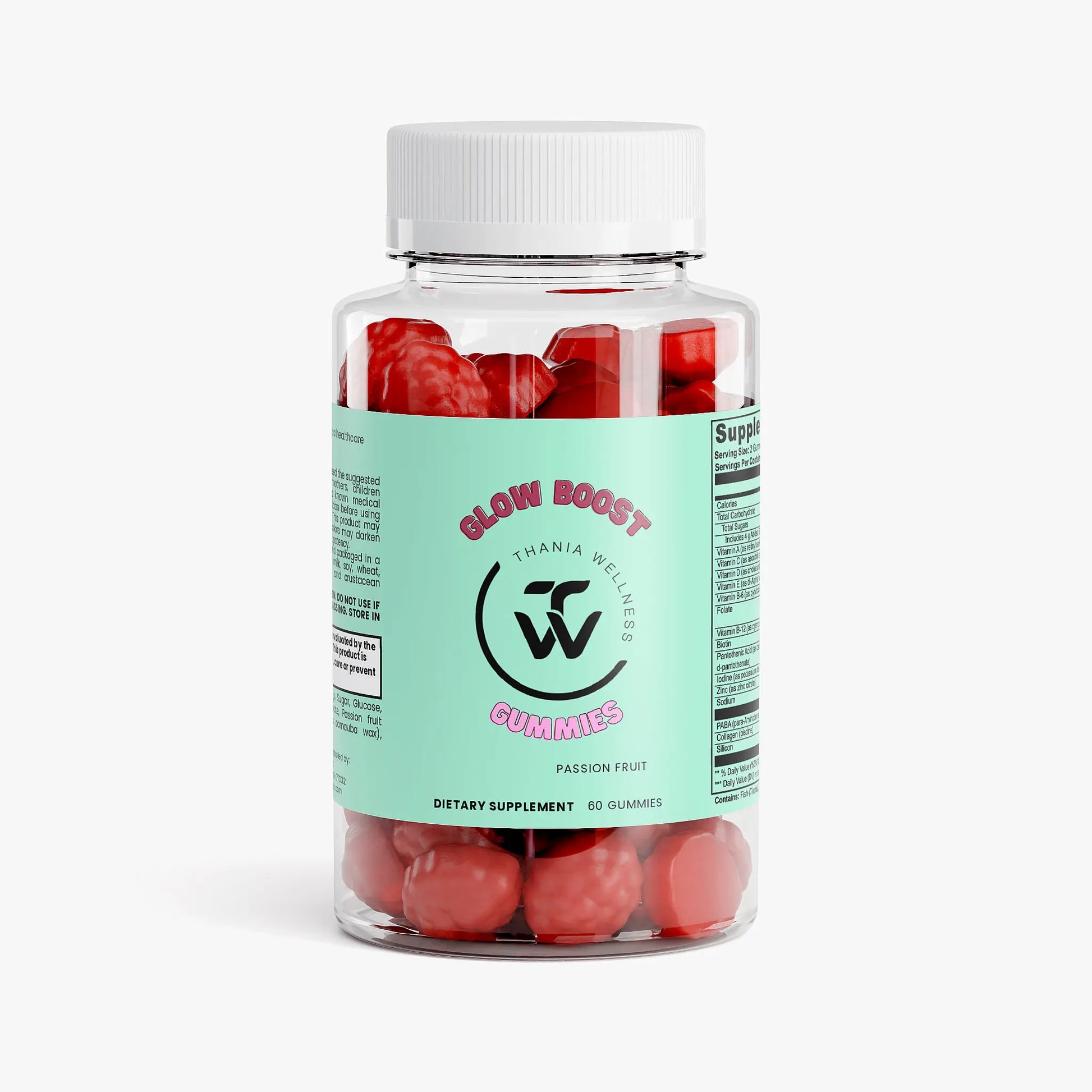 Thaniaaguirre Natural Edible Beauty Supplement Gummies - Hair, Skin & Nails Dietary Support with Biotin, Vitamins A,C,D,E, Collagen for Women, Zinc, Iodine, Skin Care - 60 Count for Vibrant Beauty